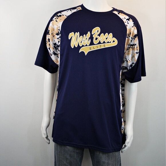 BoomBah Athletic Shirt Short Sleeve Mens Size XL Pullover West Boca Elite No 14 - Picture 1 of 6